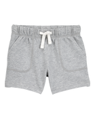 Toddler Boy Pull-On French Terry Shorts - Grey, image 1 of 6 slides