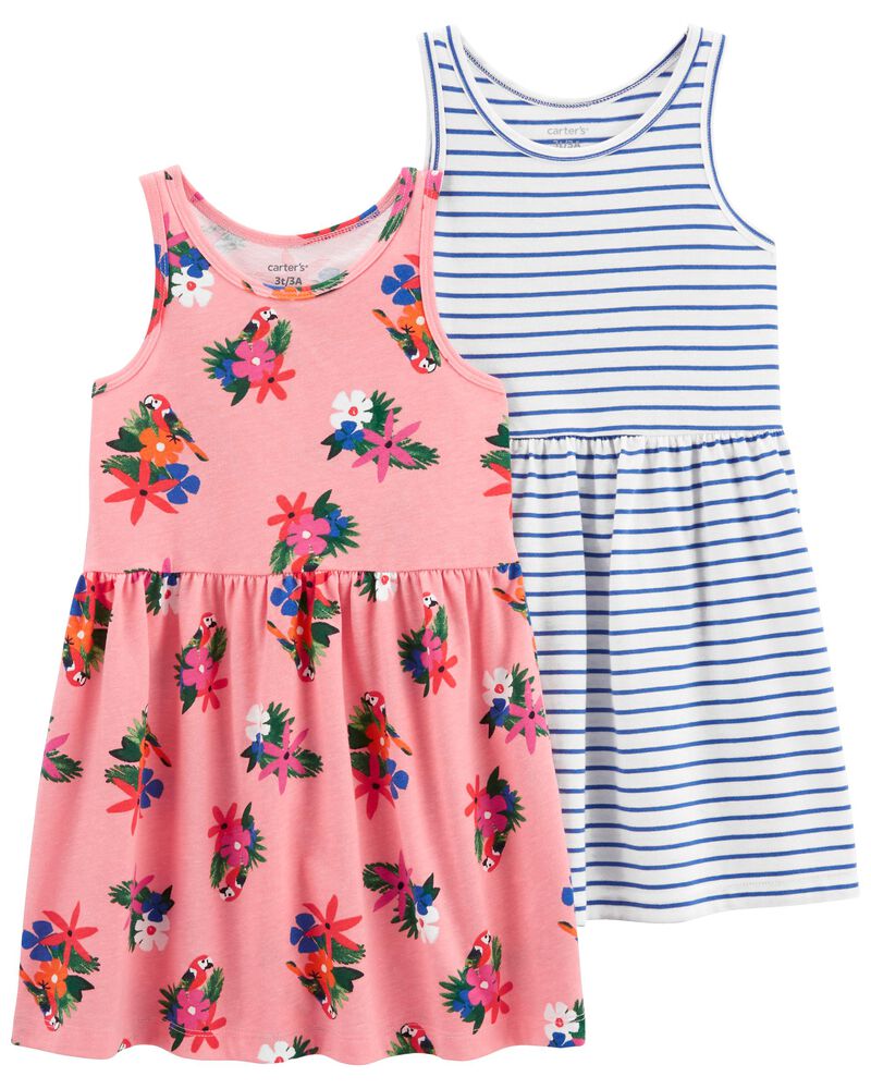 Toddler 2-Pack Jersey Dresses, image 1 of 5 slides