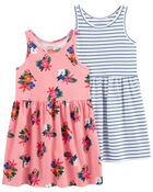 Toddler 2-Pack Jersey Dresses, image 1 of 5 slides