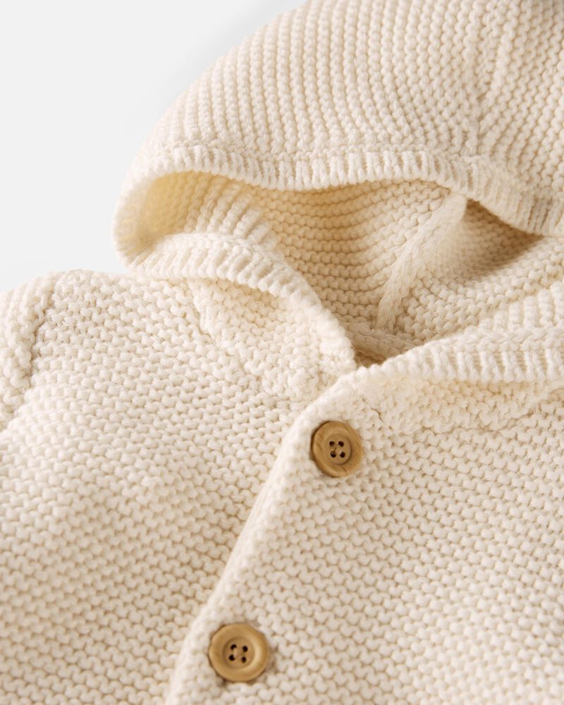 Baby Organic Signature Stitch Cardigan, image 2 of 6 slides