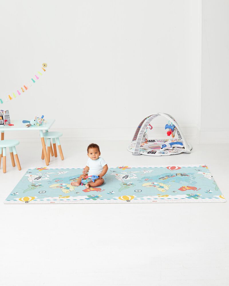 Doubleplay Reversible Playmat - Little Travelers, image 9 of 9 slides