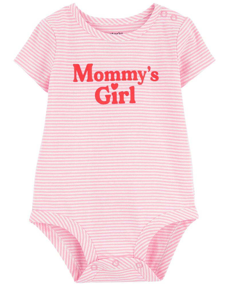 Baby Mommy's Girl Striped Cotton Bodysuit, image 1 of 3 slides