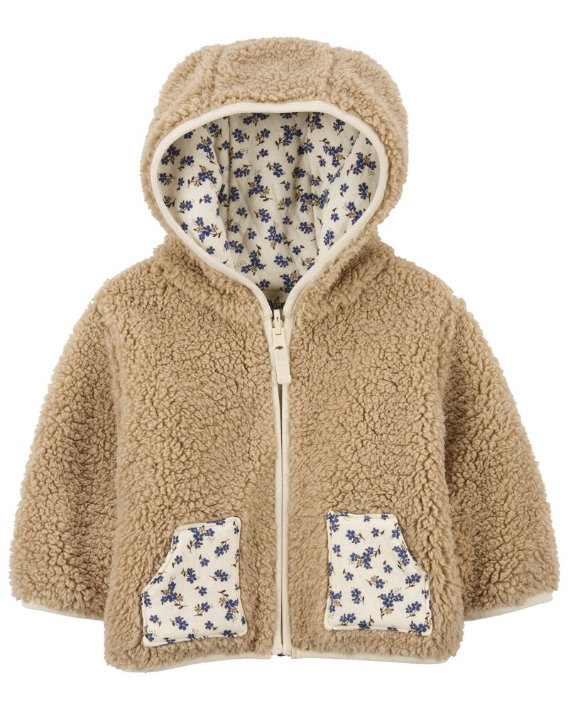 Baby 2-In-1 Sherpa-Lined Reversible Jacket, image 1 of 4 slides
