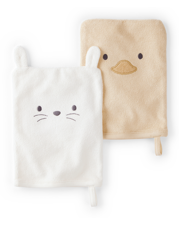 Baby 2-Pack Wash Cloths - Yellow, 