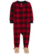 Baby 1-Piece Bear Fleece Footie Pajamas, image 1 of 5 slides