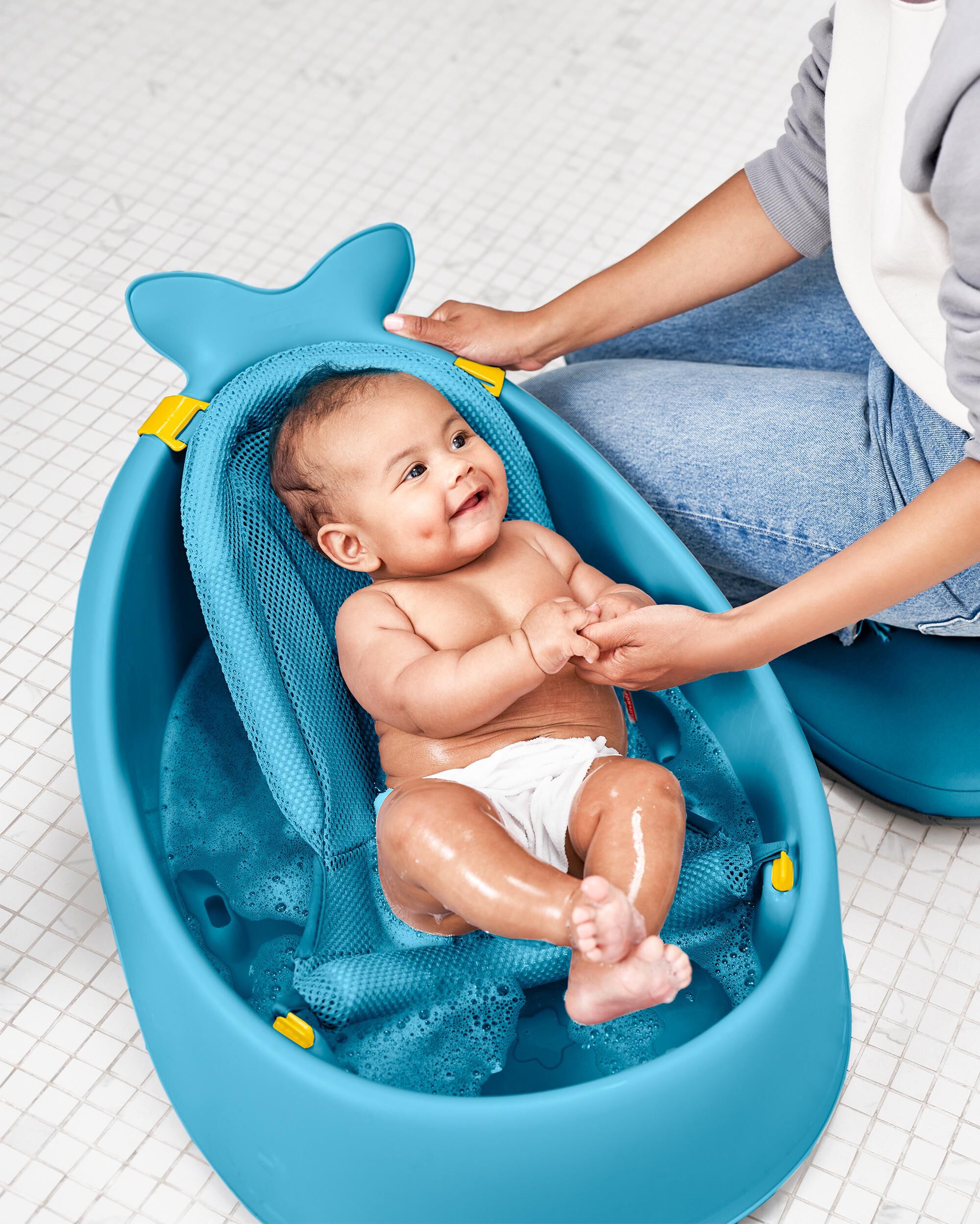 MOBY® 3-Stage Whale Bathtub With Sling, image 7 of 16 slides