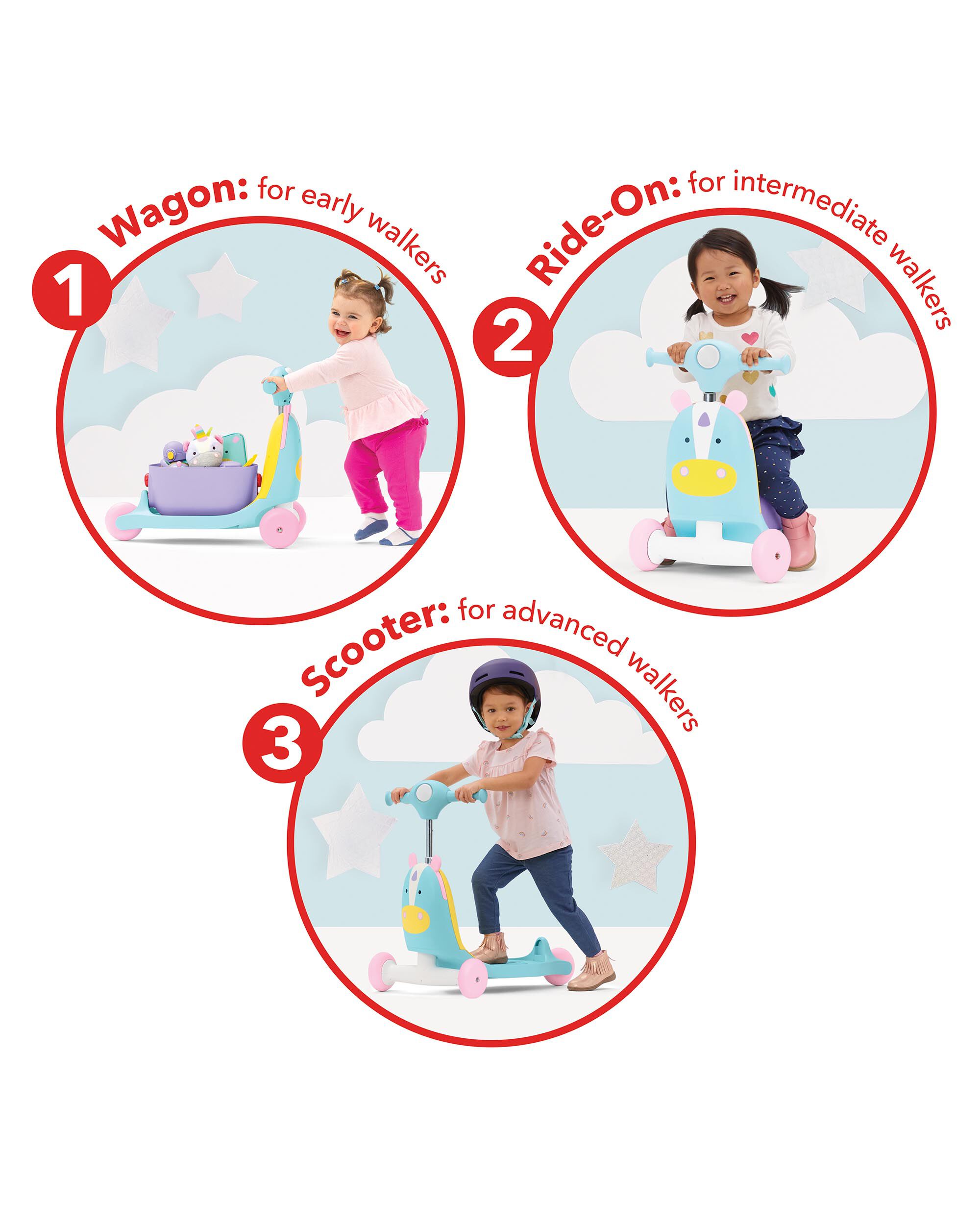 Skip hop carrito montable juguete deals 3 en 1