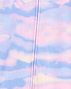 Kid 1-Piece Tie-Dye Fleece Footie Pajamas, image 2 of 3 slides