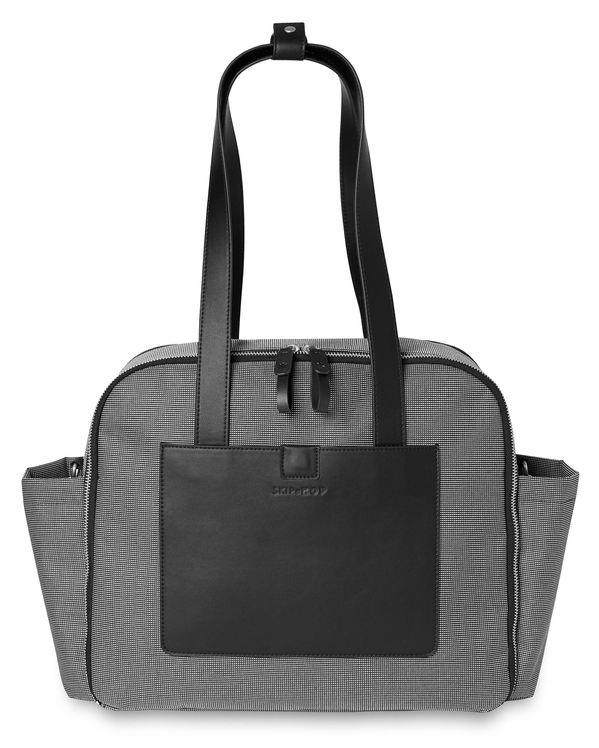 skip hop diaper bag black and white