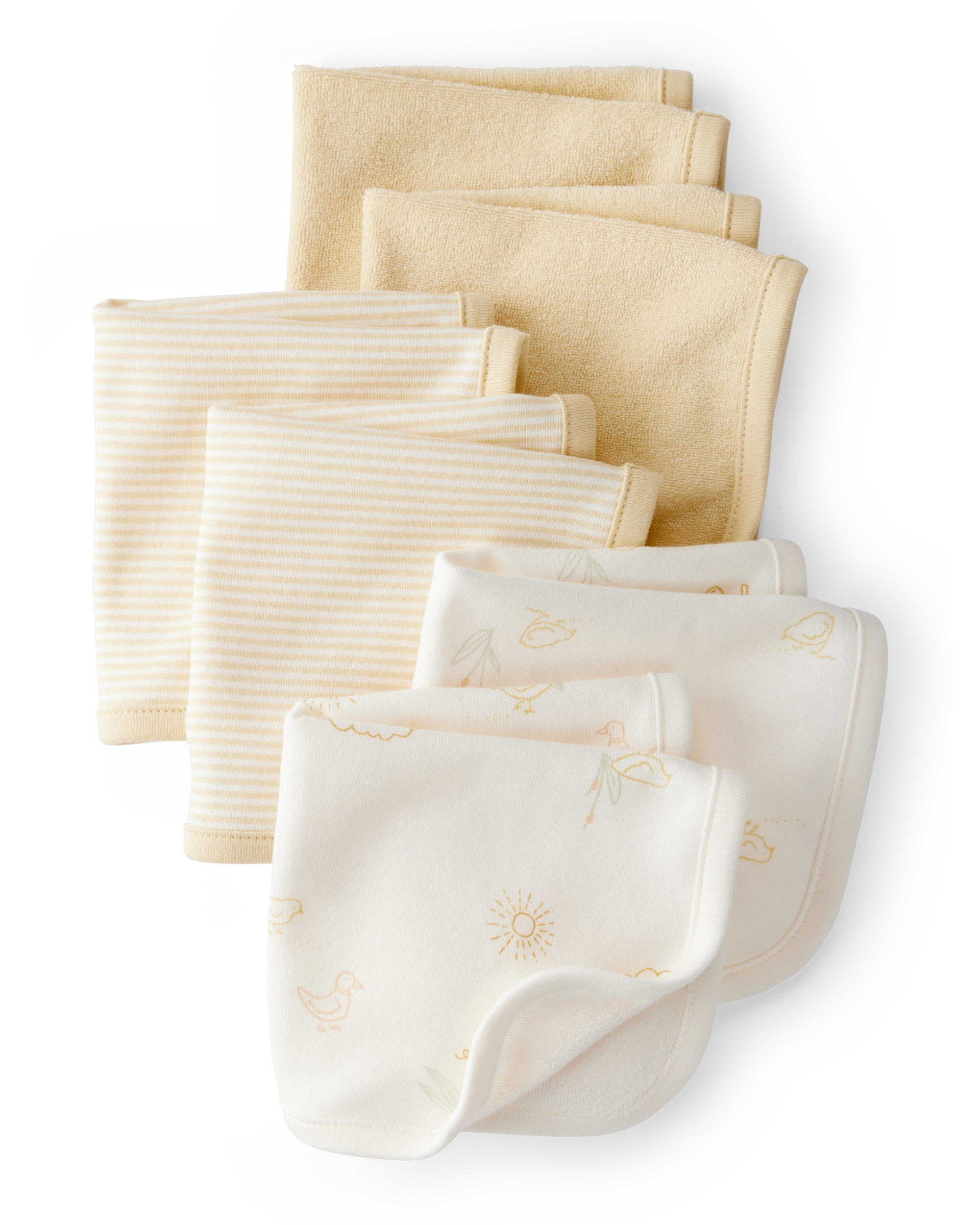 Baby 6-Pack Wash Cloths - Yellow, 