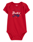 Baby First 4th Of July Cotton Bodysuit, image 1 of 3 slides