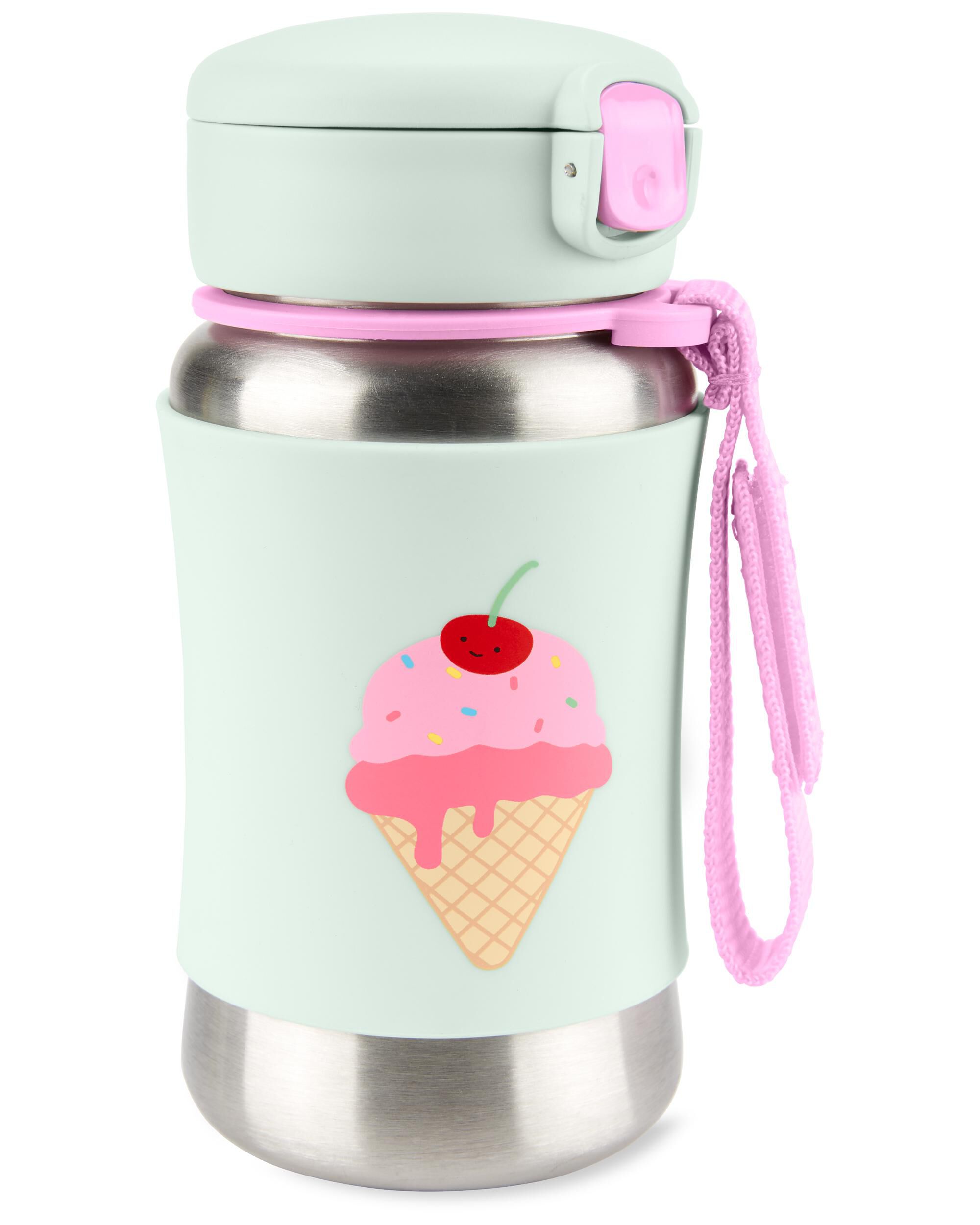 Spark Style Stainless Steel Straw Bottle - Ice cream, 