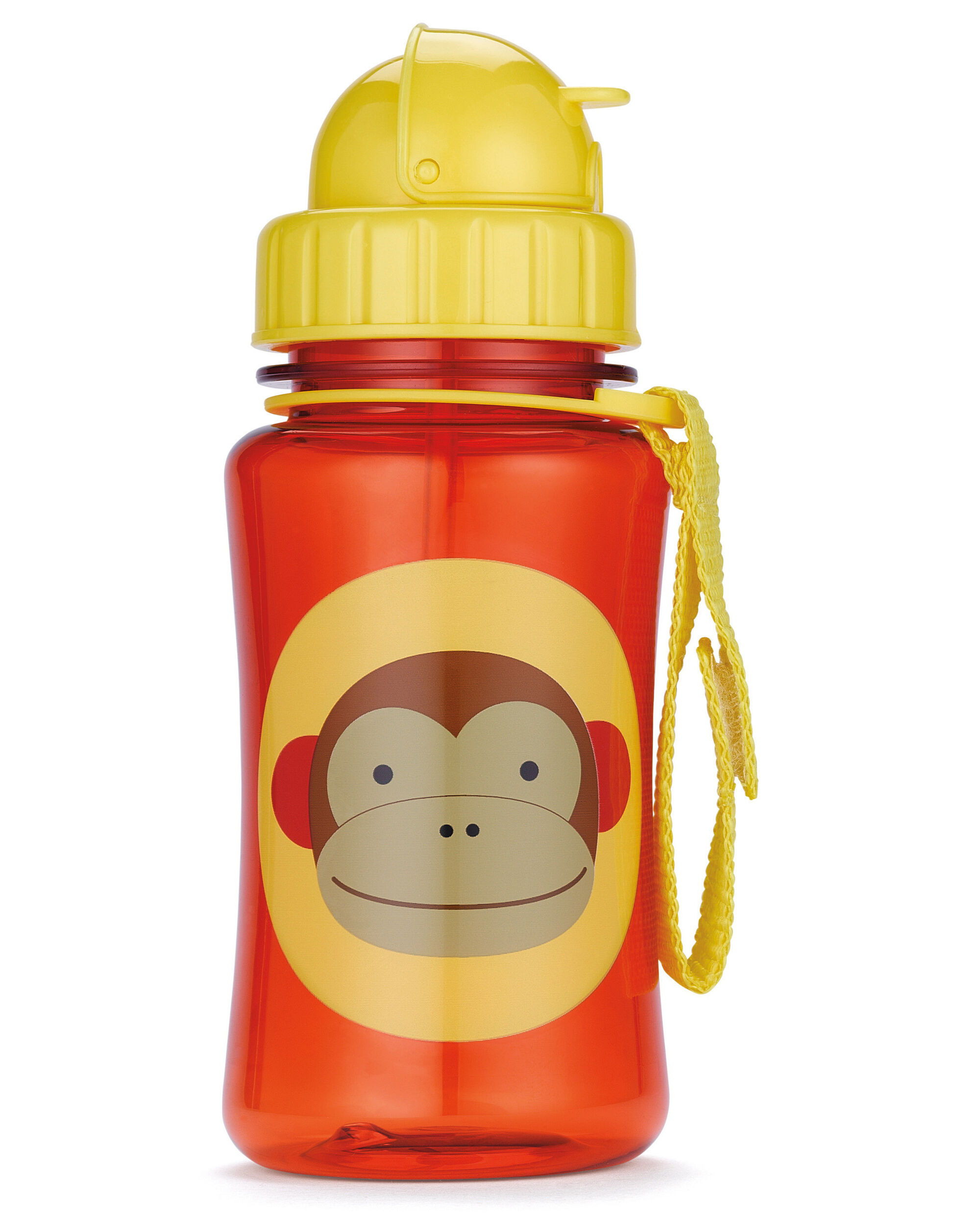 Skip Hop Kids Water Bottle With Straw Stainless Steel Sippy Cup Monkey 