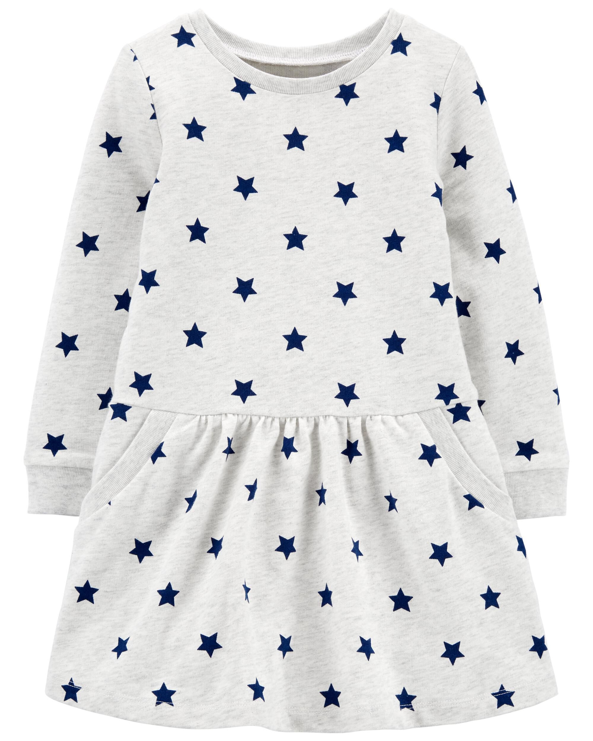 Grey Toddler Long Sleeve Cotton Dress skiphop