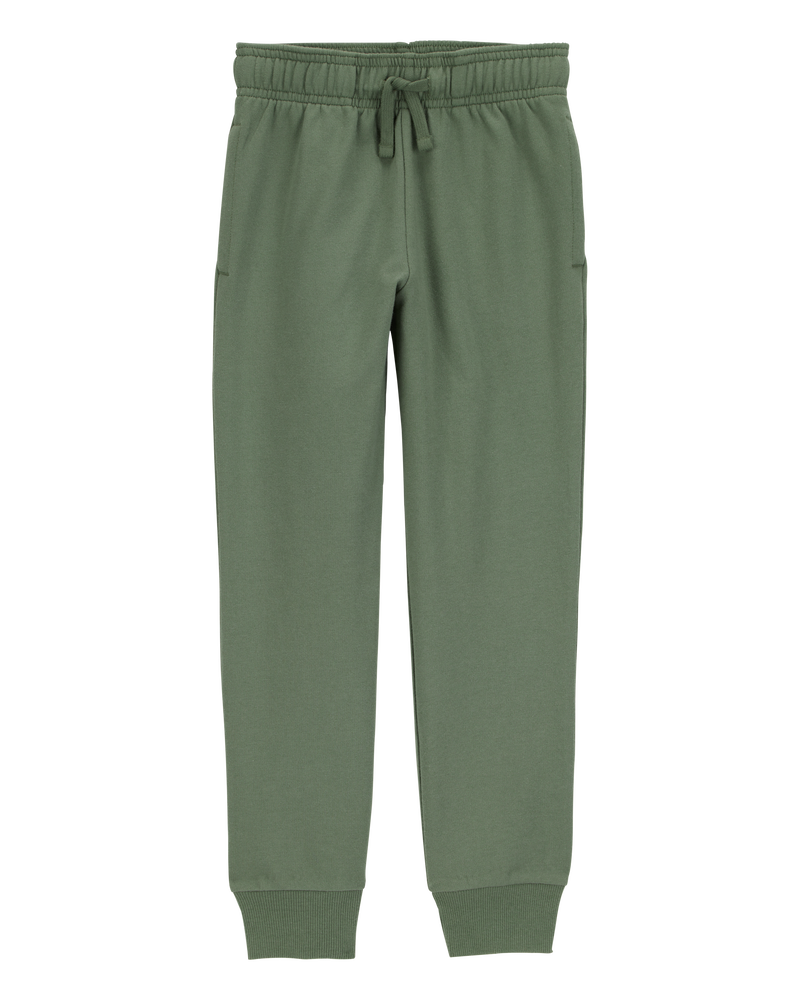 Kid Pull-On Drawstring Joggers - Green, image 1 of 4 slides