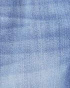Baby Denim Shortalls: Hickory Stripe Strap Remix, image 3 of 5 slides