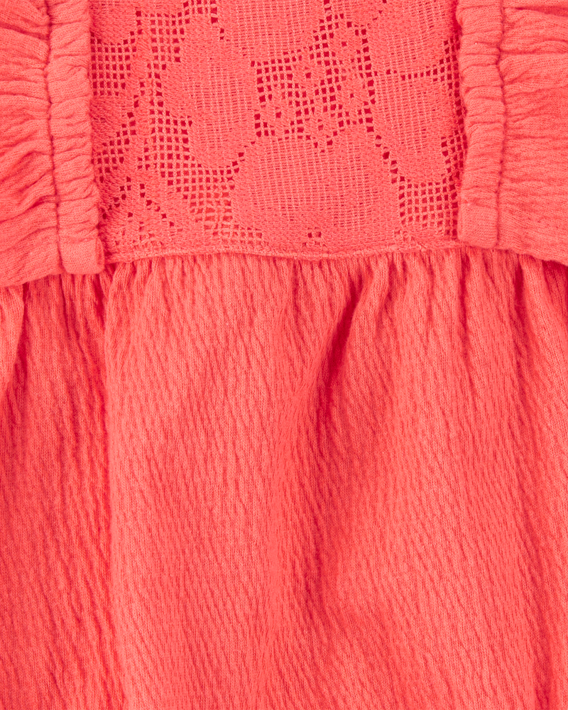 Baby Girl Lace Crinkle Jersey Bubble, image 2 of 3 slides