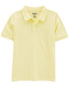 Kid Yellow Piqué Polo Shirt, image 1 of 3 slides