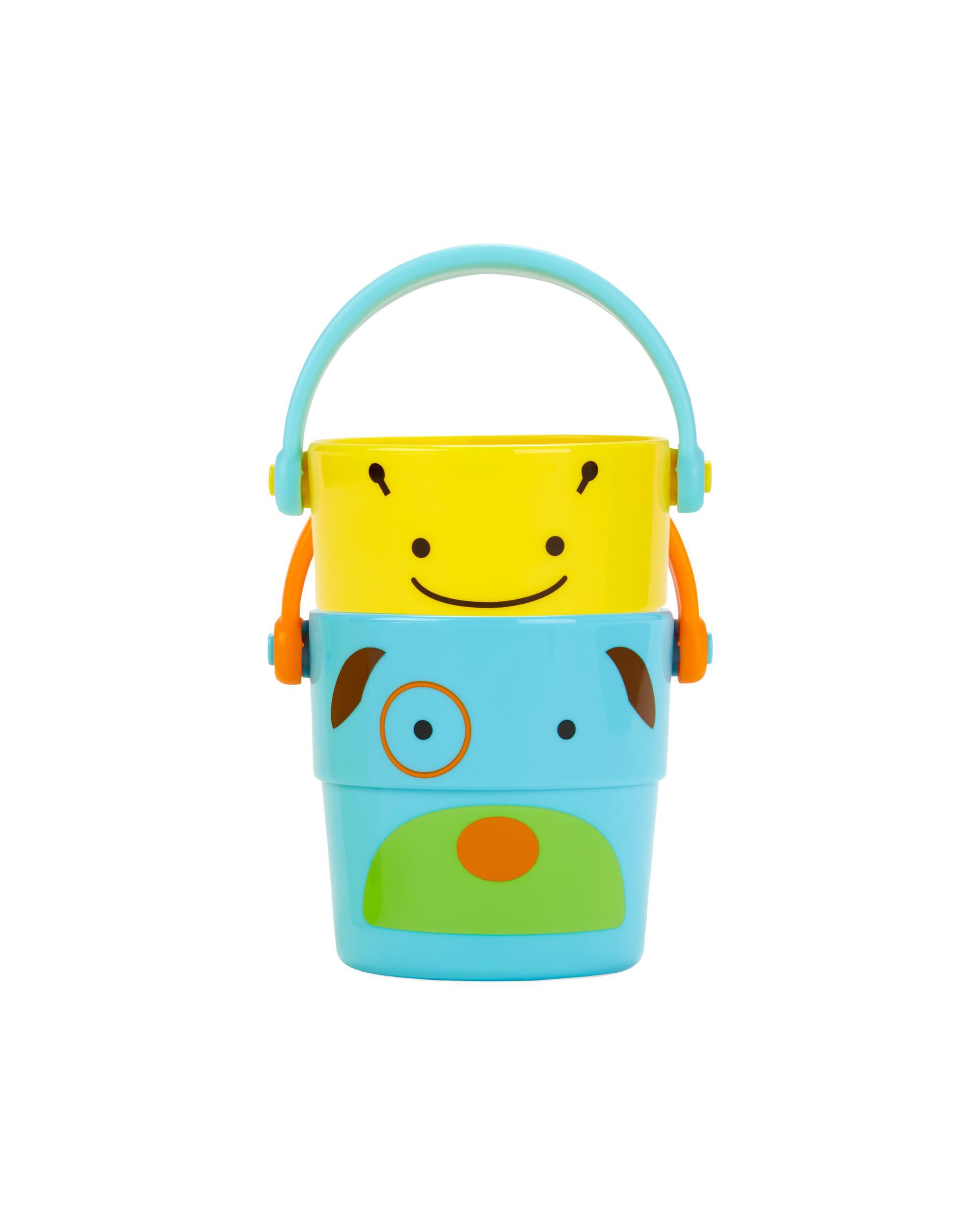ZOO® Stack & Pour Buckets Baby Bath Toy, image 6 of 6 slides