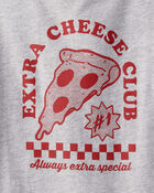 Boys Pizza Long-Sleeve Graphic Tee - Grey, image 2 of 3 slides