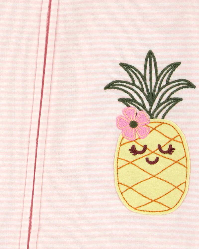 Baby 1-Piece Pineapple 100% Snug Fit Cotton Footie Pajams, image 2 of 4 slides