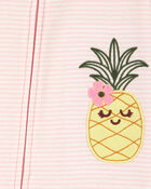 Baby 1-Piece Pineapple 100% Snug Fit Cotton Footie Pajams, image 2 of 4 slides