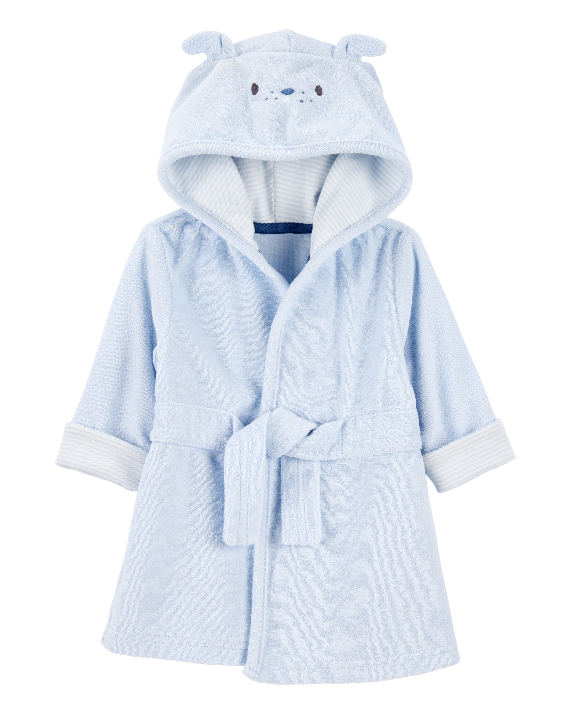 Baby Dog Hooded Terry Robe - Blue, 