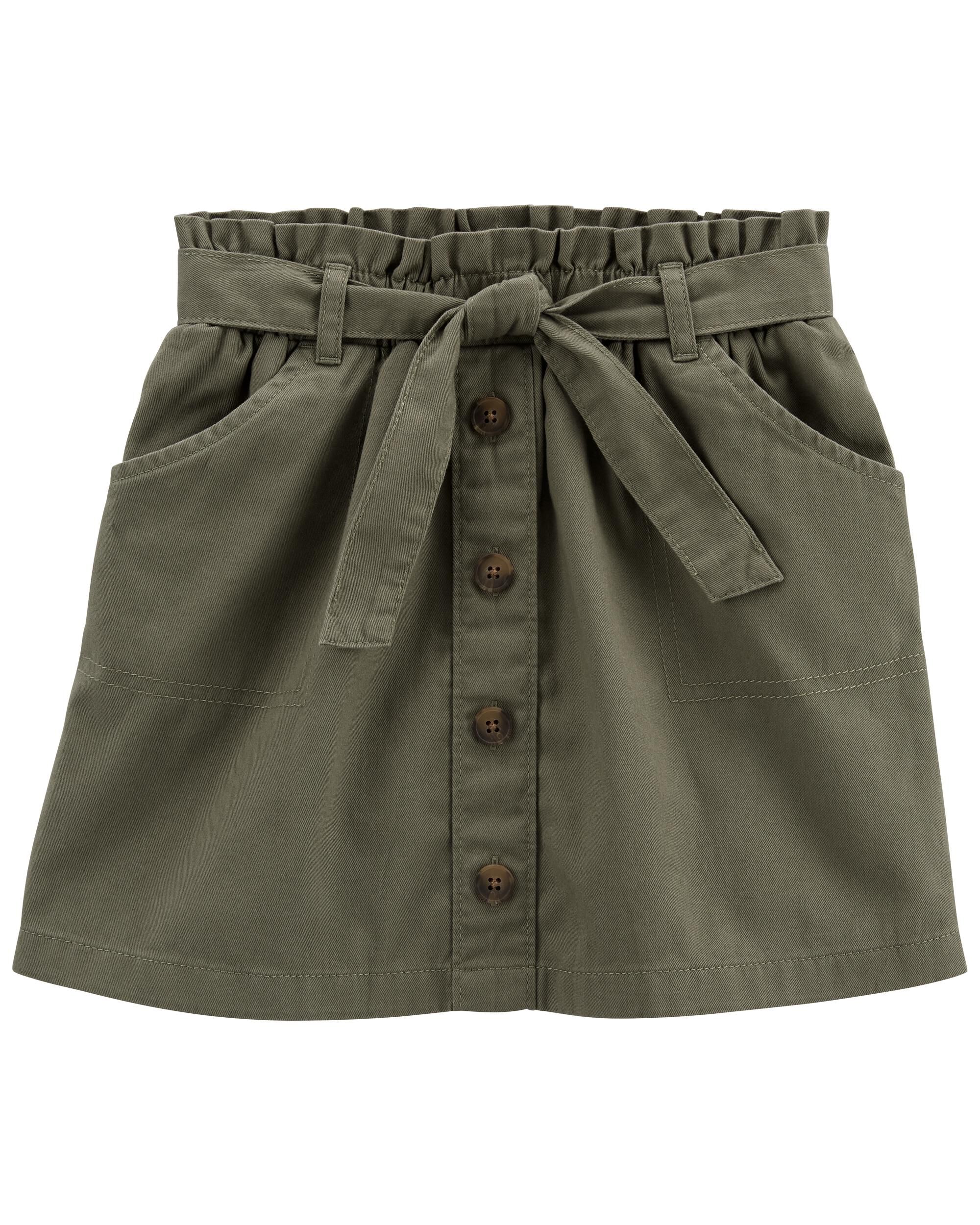 Olive paperbag skirt deals