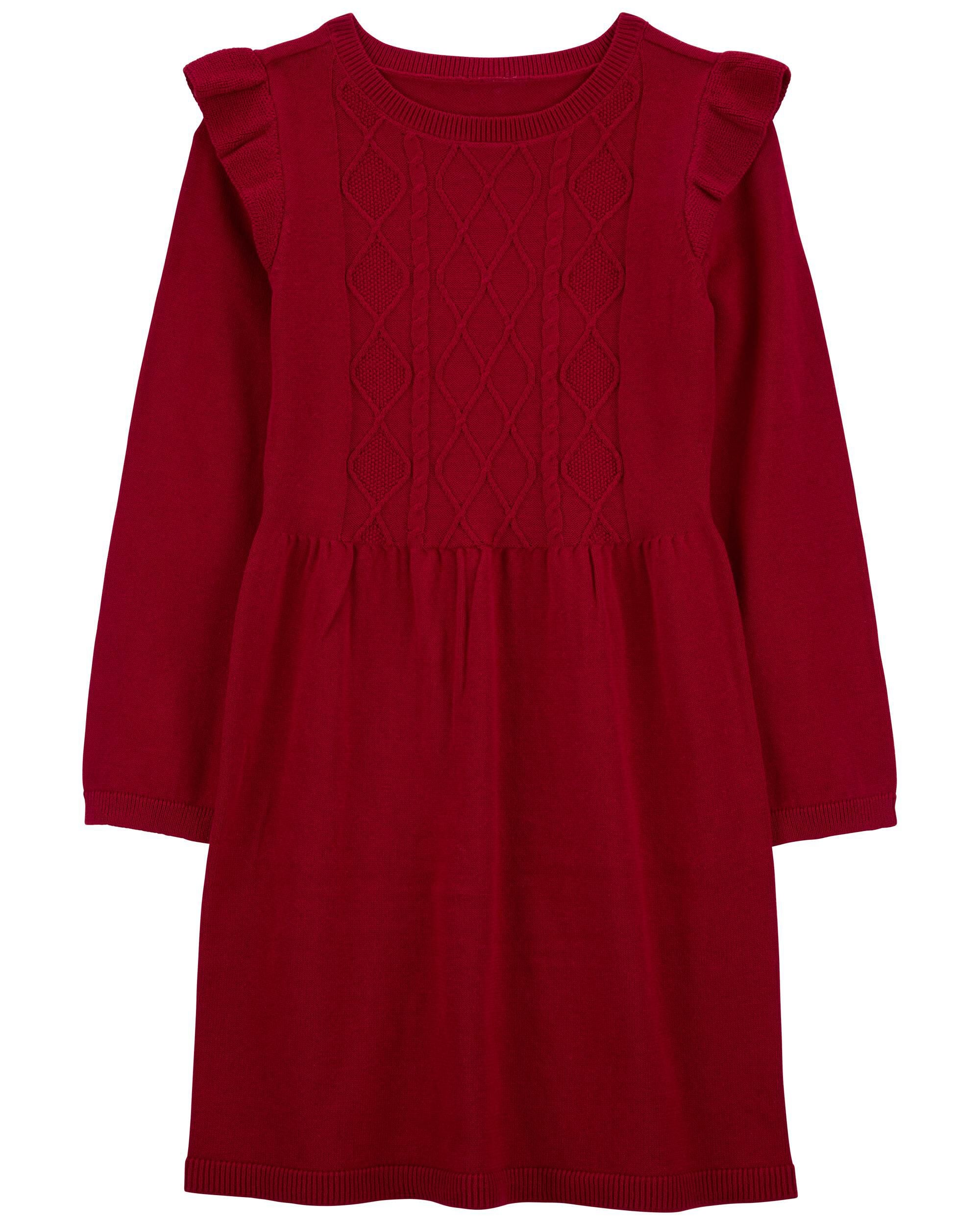 Kids red sweater dress hot sale
