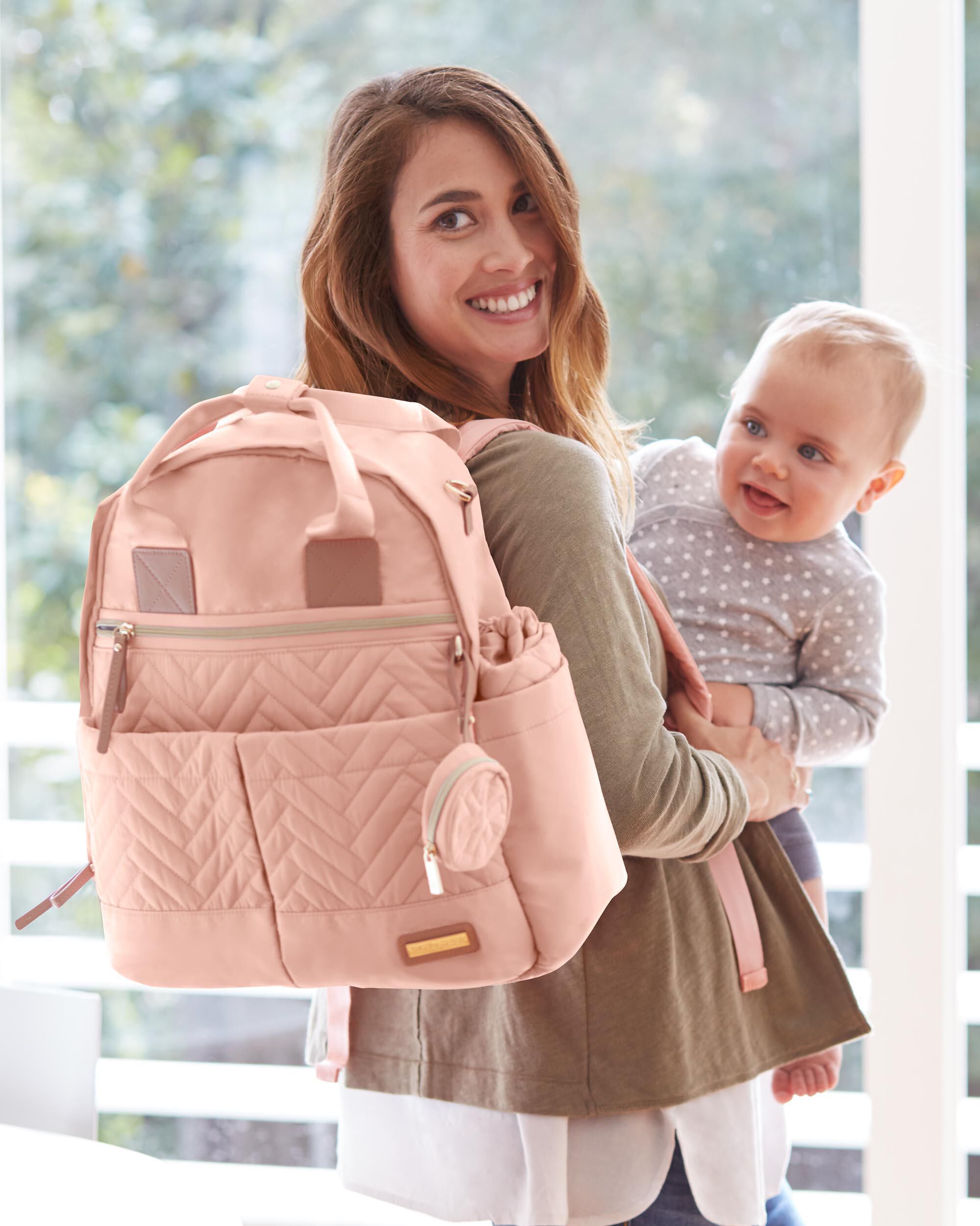 Bottle Bag and Pacifier Pocket Black Skip Hop Diaper Bag Backpack: Suite 6-in-1 Diaper Backpack Set Multi-Function Baby Travel Bag with Changing Pad Stroller Straps 