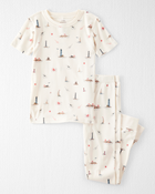 Kid Organic Cotton Pajamas in Coastal Vacation, image 1 of 3 slides