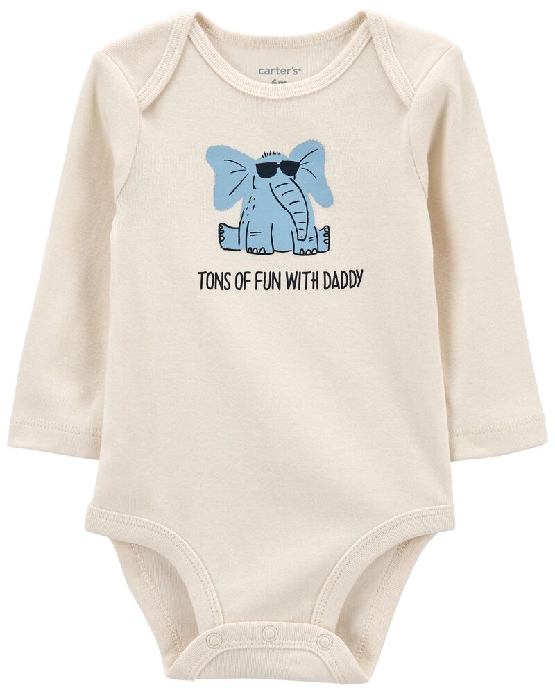 Baby Fun With Daddy Long-Sleeve Bodysuit, image 1 of 3 slides