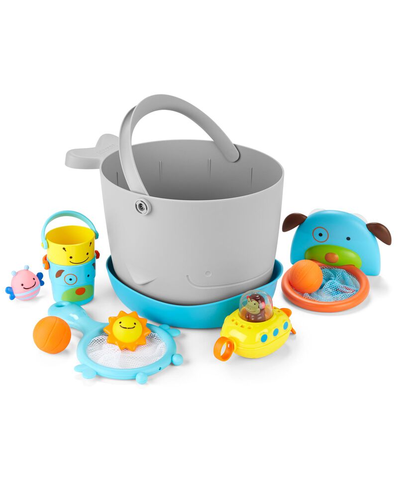 MOBY Fun-Filled Bath Toy Bucket Gift Set, image 1 of 12 slides