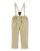 Baby Twill Suspender Pants, image 2 of 3 slides