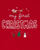 Baby "My First Christmas" Bodysuit - Red, image 2 of 3 slides