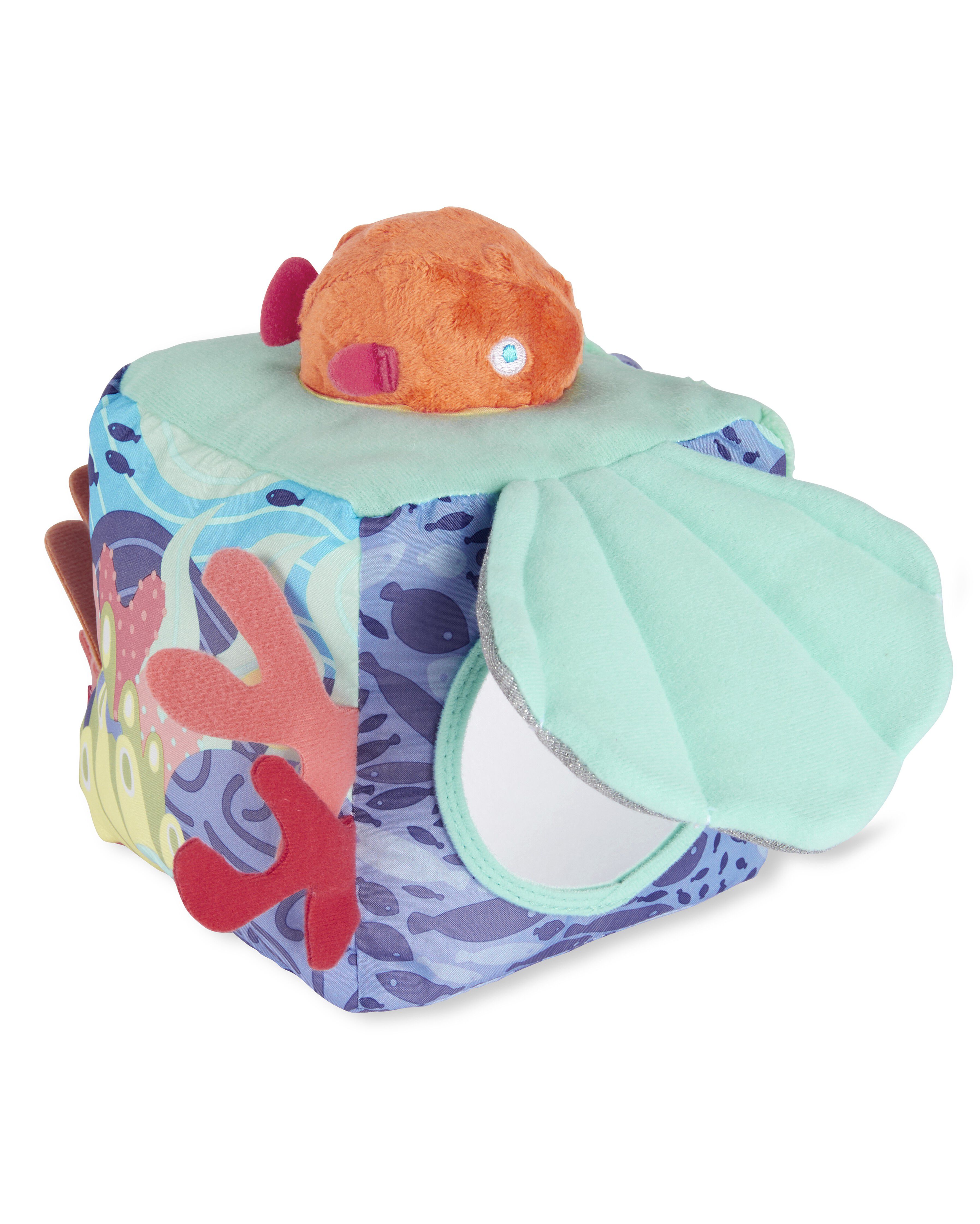 Seascape Soft Baby Activity Cube, image 5 of 6 slides