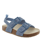 Toddler Denim Sandals - Blue, image 1 of 7 slides