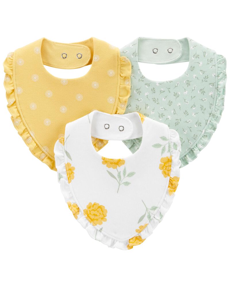 Baby 3-Pack Earth Tones Bib Set, image 1 of 3 slides