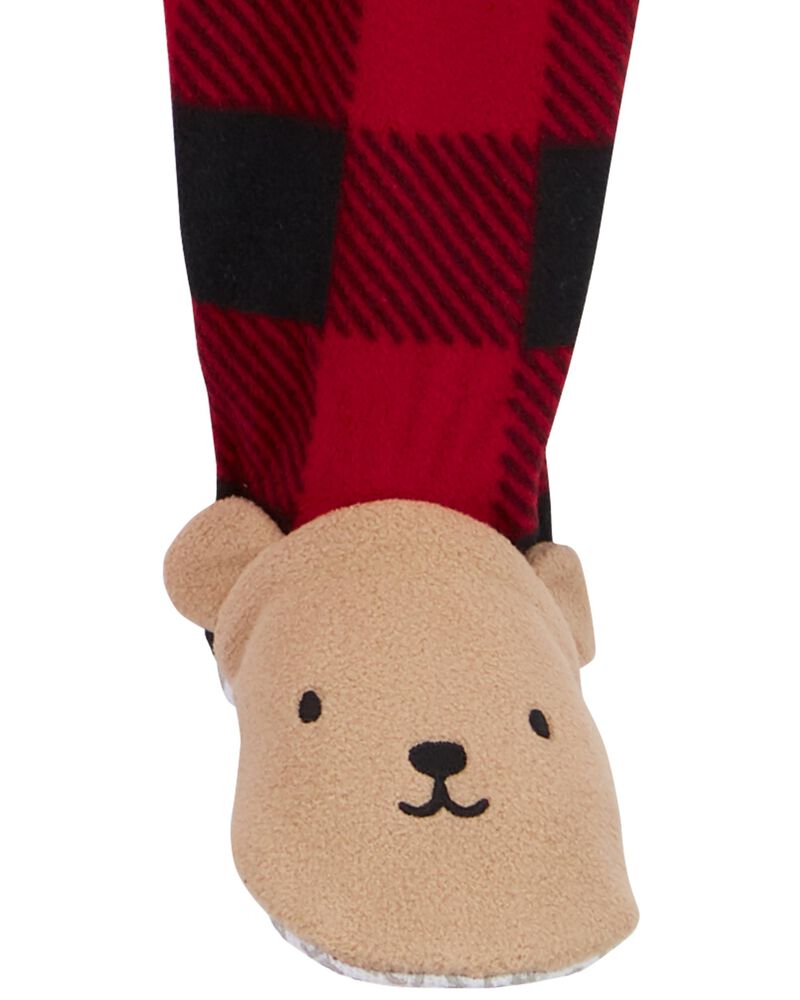 Baby 1-Piece Bear Fleece Footie Pajamas, image 2 of 5 slides