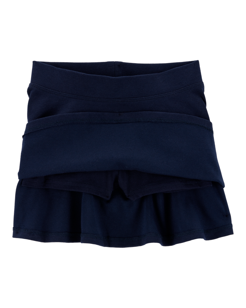 Toddler Ponte Knit Uniform Skort - Navy, image 4 of 5 slides