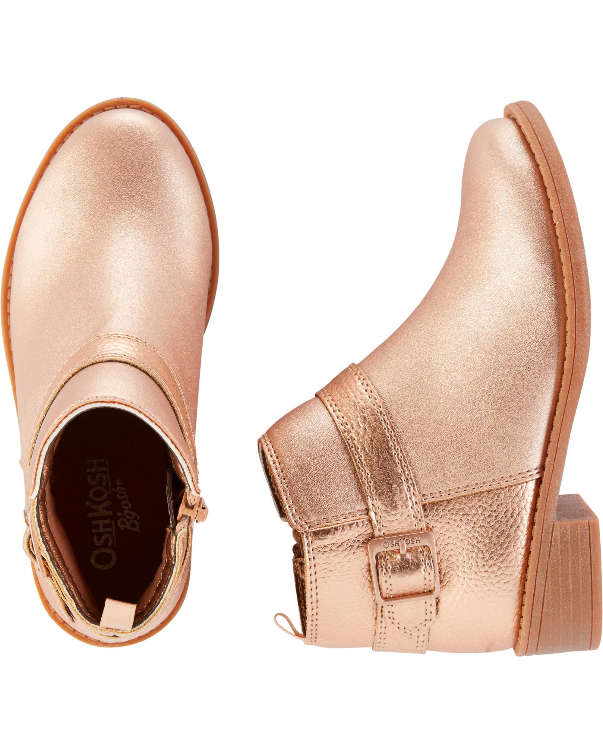 rose gold ankle boots