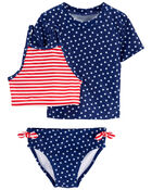 Toddler 3-Piece Rashguard Swimsuit Set, image 1 of 3 slides
