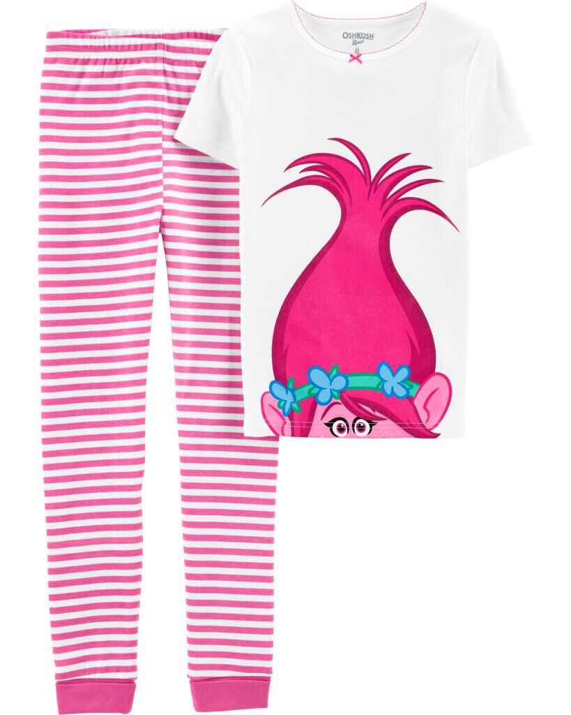 Kid 2 Piece Trolls 100 Snug Fit Cotton Pajamas