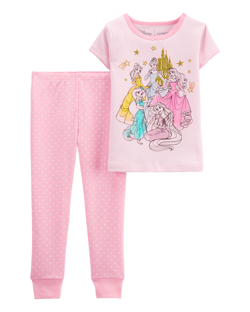 Toddler 2-Piece Disney Princess 100% Snug Fit Cotton Pajamas, image 1 of 3 slides