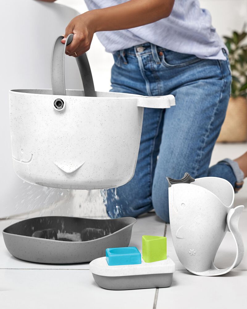 White MOBY® x Oceanworks® Baby Bath Bundle | skiphop.com