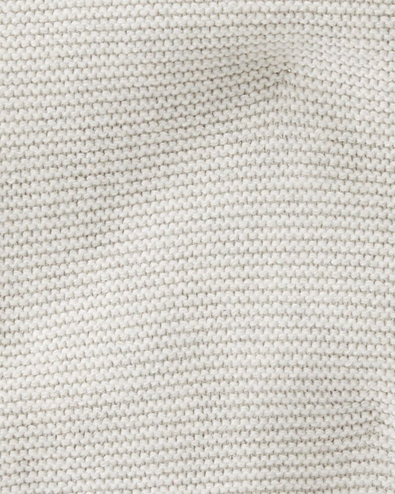 Baby Organic Cotton Sweater Knit Overalls in Heather Grey, image 4 of 5 slides