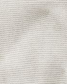 Baby Organic Cotton Sweater Knit Overalls in Heather Grey, image 4 of 5 slides