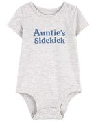 Baby Auntie's Sidekick Cotton Bodysuit, image 1 of 3 slides