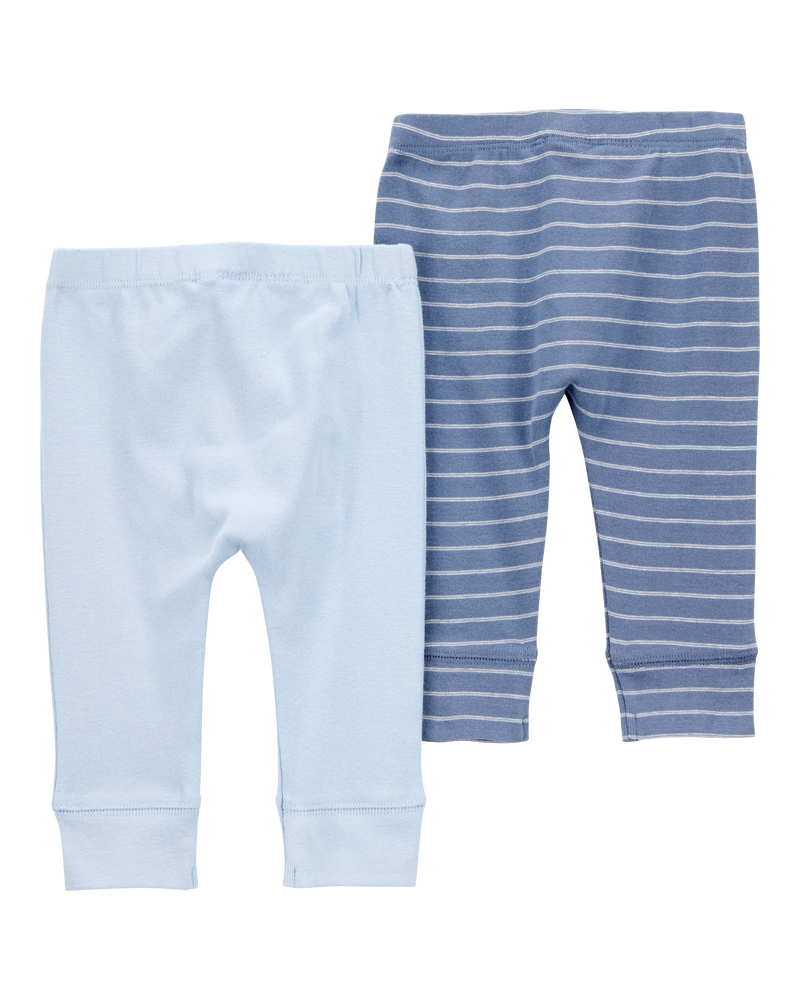 Baby 2-Pack Pull-On Cotton Pants, image 2 of 5 slides