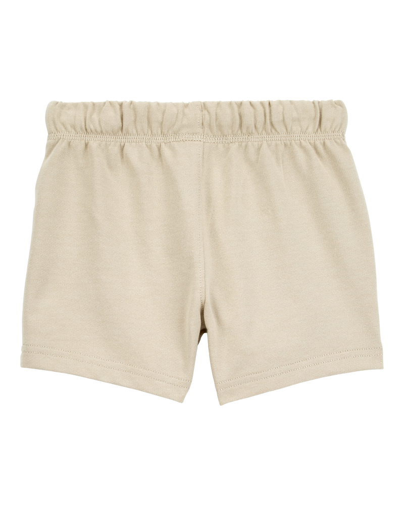 Toddler Boy Pull-On French Terry Shorts - Khaki, image 4 of 6 slides